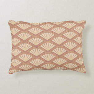 Art Deco style pattern in rose colour Accent Pillow