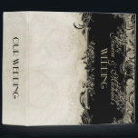 Art Deco Style Peacock Black n Cream Vintage Lace Binder<br><div class="desc">NOTE: This is an empty custom designed notebook binder. There are interior papers created to match that can be used for scrap booking, as a wedding guest book or other uses. To make this a photo binder you will need to purchase Avery photo insert pages which can be found at...</div>