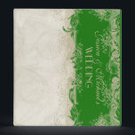 Art Deco Style Peacock Emerald Green Vintage Lace Binder<br><div class="desc">NOTE: This is an empty custom designed notebook binder. There are interior papers created to match that can be used for scrap booking, as a wedding guest book or other uses. To make this a photo binder you will need to purchase Avery photo insert pages which can be found at...</div>