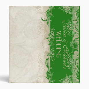 Art Deco Style Peacock Emerald Green Vintage Lace Binder