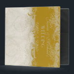 Art Deco Style Peacock Gold Vintage Lace Binder<br><div class="desc">NOTE: This is an empty custom designed notebook binder. There are interior papers created to match that can be used for scrap booking, as a wedding guest book or other uses. To make this a photo binder you will need to purchase Avery photo insert pages which can be found at...</div>
