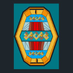 Art Deco Style Poster with Gem Shape<br><div class="desc">Art Deco Style Poster with Gem Shape</div>
