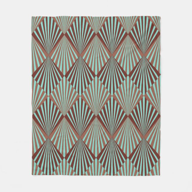 Art Deco style seamless pattern texture Fleece Blanket (Front)