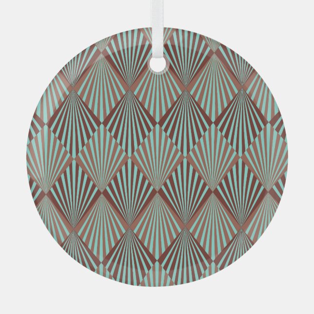 Art Deco style, seamless texture. Glass Ornament (Front)