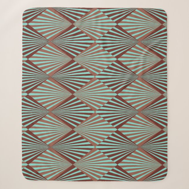 Art Deco style, seamless texture. Sherpa Blanket (Front)