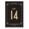 Art Deco Style Table Number