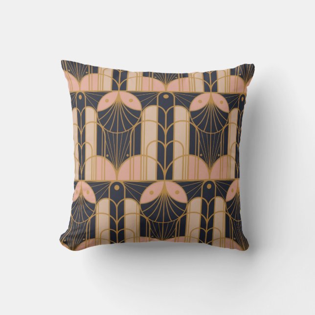 Art Deco style Throw Pillow (Front)