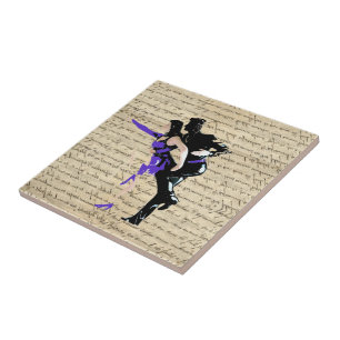 Art Deco style vintage dancers Tile