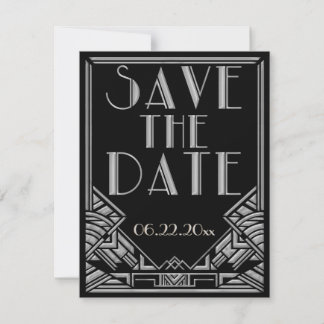 Art Deco Style Wedding Save the Date