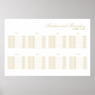 Art Deco Style Wedding Seating Chart
