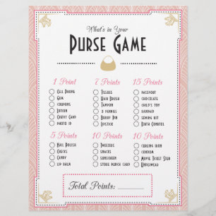 Art Deco Style What's in Your Purse? Game