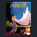 Art Deco Summer Blossoms for Mavis 1920s Poster<br><div class="desc">Beautiful image by illustrator, Fred L. Parker "Irresistible." A perfume ad for the Mavis perfume and talcum fragrance collection. A perfect print for framing, or sweet memorabilia for the lover of the Art Deco era! "Even in January days, Mavis brings you the fragrance of summer blossoms~". Mavis was a very...</div>