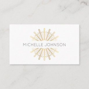 Art deco sun business card