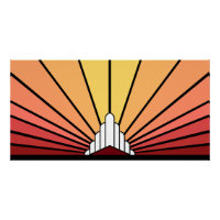 Art deco sun dawn