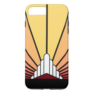 Art deco sun in dawn Case-Mate iPhone case