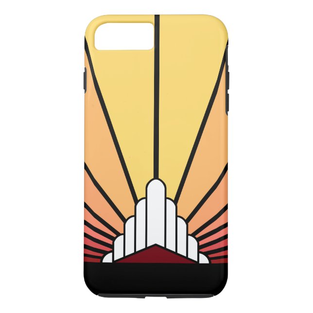 Art deco sun in dawn Case-Mate iPhone case (Back)