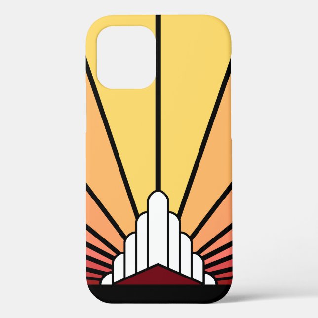 Art deco sun in dawn Case-Mate iPhone case (Back)