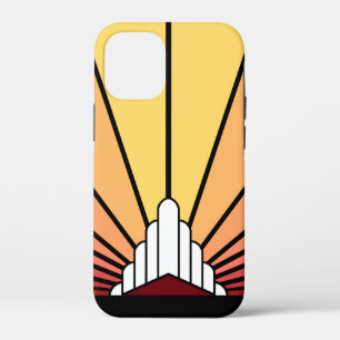 Art deco sun in dawn iPhone 12 mini case