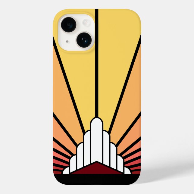 Art deco sun in dawn Case-Mate iPhone case (Back)