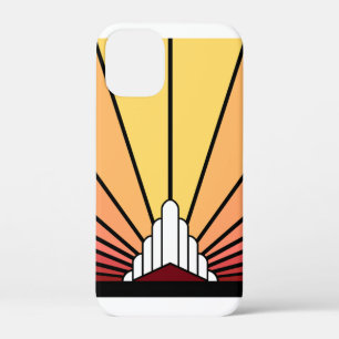 Art deco sun in dawn iPhone 12 mini case