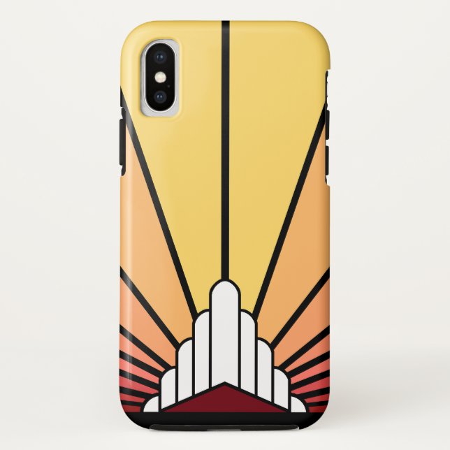 Art deco sun in dawn Case-Mate iPhone case (Back)