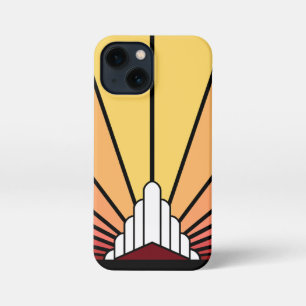 Art deco sun in dawn iPhone 13 mini case
