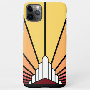 Art deco sun in dawn iPhone 11Pro max case