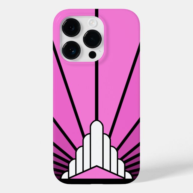 Art deco sun in pink Case-Mate iPhone case (Back)