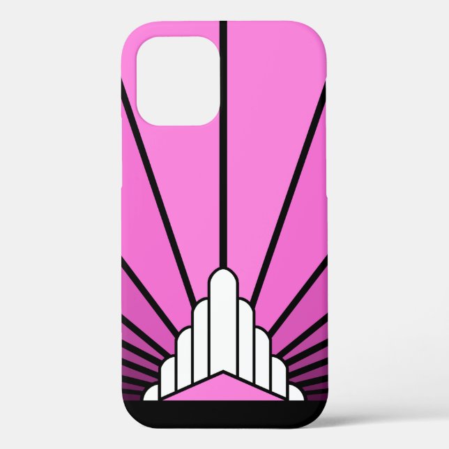 Art deco sun in pink Case-Mate iPhone case (Back)