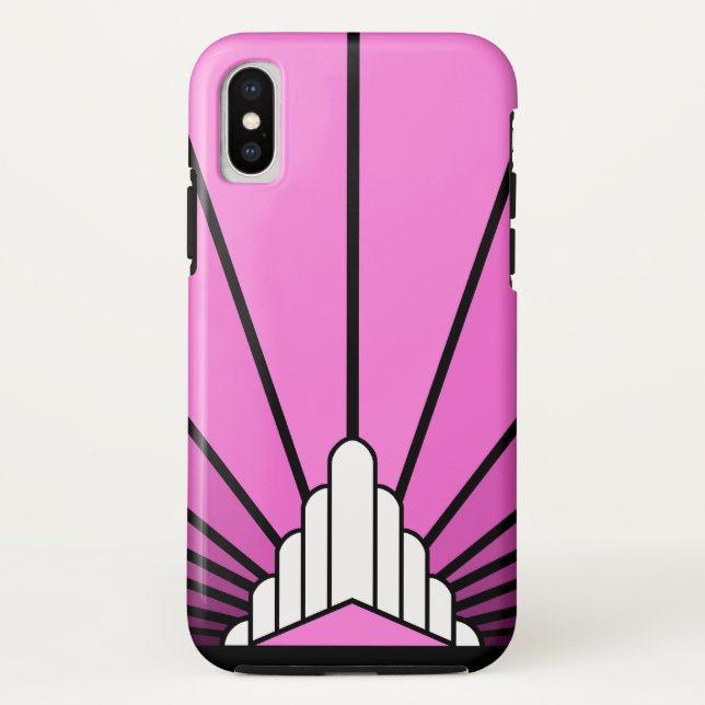 Art deco sun in pink Case-Mate iPhone case (Back)