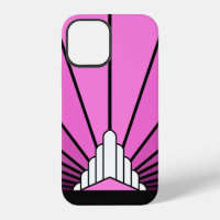 Art deco sun in pink