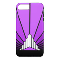 Art deco sun in purple