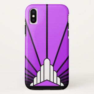 Art deco sun in purple Case-Mate iPhone case