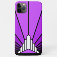 Art deco sun in purple