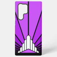 Art deco sun in purple