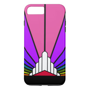 Art deco sun in rainbow Case-Mate iPhone case