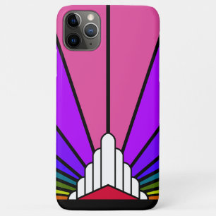 Art deco sun in rainbow iPhone 11 pro max case