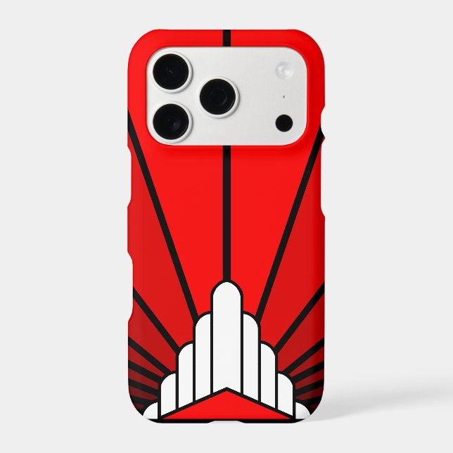 Art deco sun in red (Back)