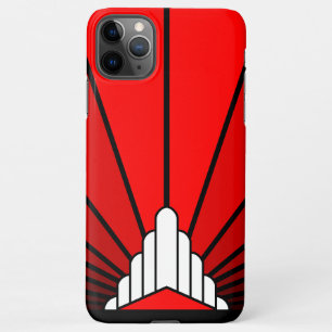 Art deco sun in red iPhone 11Pro max case