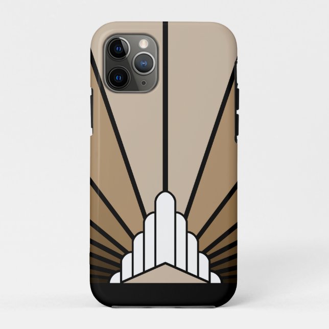 Art deco sun in tan Case-Mate iPhone case (Back)