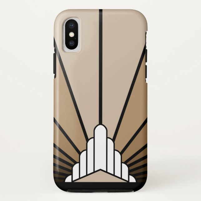 Art deco sun in tan Case-Mate iPhone case (Back)