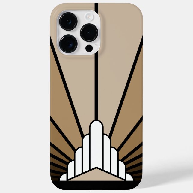 Art deco sun in tan Case-Mate iPhone case (Back)