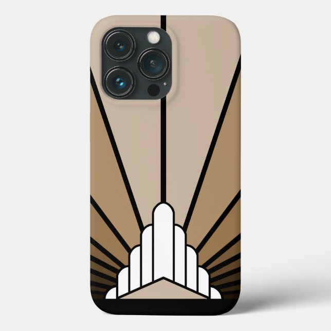 Art deco sun in tan Case-Mate iPhone case (Back)