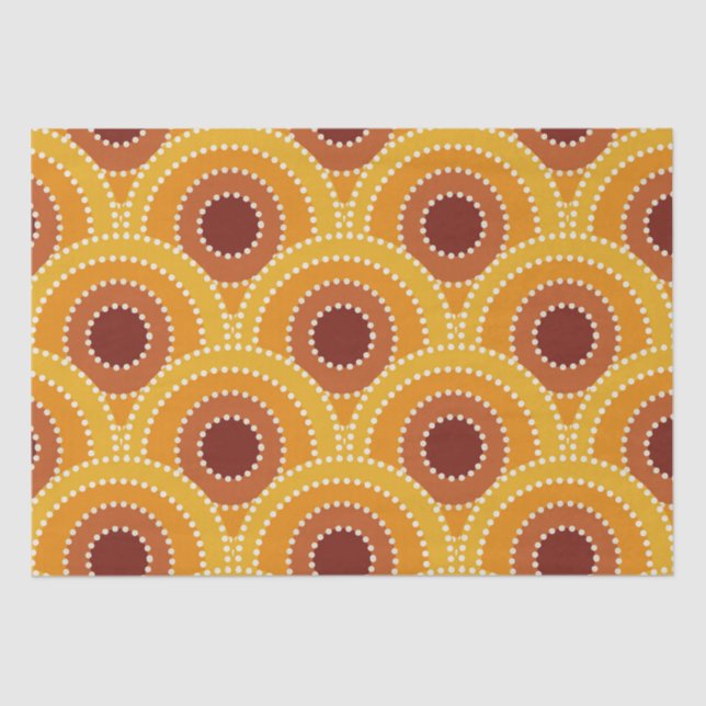 Art Deco Sunrise Retro pattern  Tissue Paper (Front)