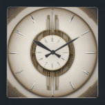 Art Deco super style Square Wall Clock<br><div class="desc">Great clock design. You will love it like others. Be free to use this design for other product you like or to customize and add your text. Follow me for more. Thank you. Have a nice day.</div>