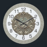 Art Deco Swan Large Clock<br><div class="desc">Great clock design. You will love it like others. Be free to use this design for other product you like or to customize and add your text. Follow me for more. Thank you. Have a nice day.</div>