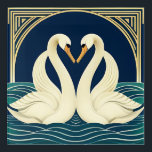 Art Deco Swans Acrylic Wall Art<br><div class="desc">Perfect for the Art Deco Swan lover!</div>