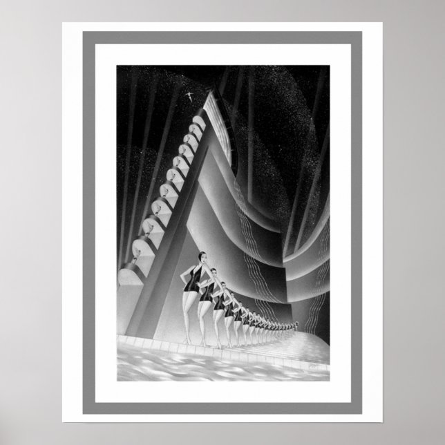 Art Deco Swimmers poster 16 x 20 (Front)