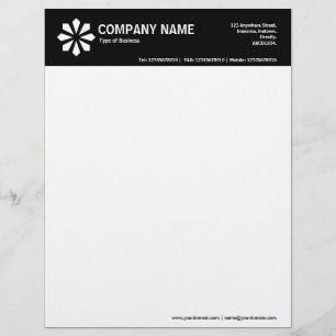 Art Deco Symbol 2in Colour Header - Black Letterhead
