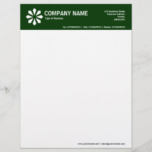 Art Deco Symbol 2in Colour Header - Dk Green 00330 Letterhead